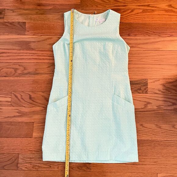 Southern Tide Paislee Seersucker Sleeveless Shift Dress Womens 6 Mint Green - Picture 10 of 10